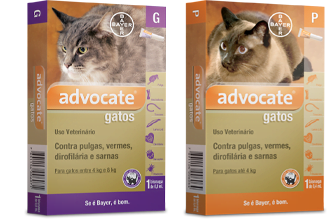 Tratamento de Sarna, Pulga e Verme para Gatos Advocate® Gatos